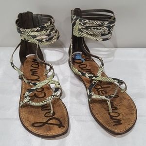 Sam Edelman Sandals Glenda Sz 7.5 Snake Pattern